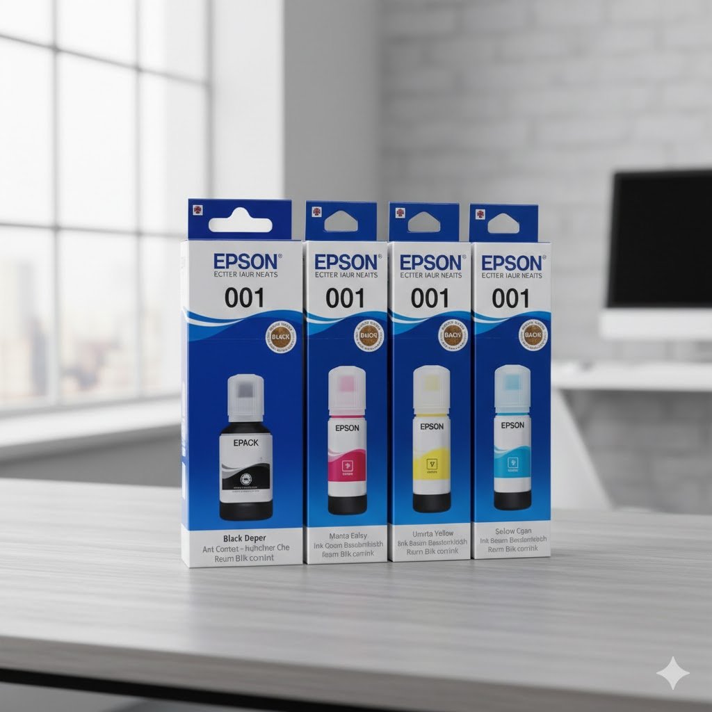 EPSON 001 INK BOTTLE SET | COMBO PACK OF 4