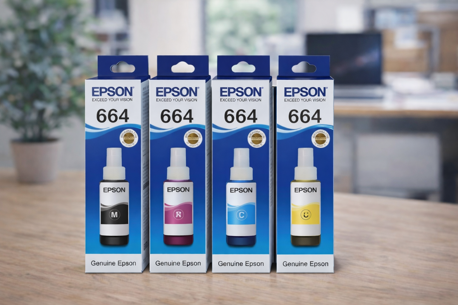EPSON 664 INK BOTTLE SET | COMBO PACK OF 4