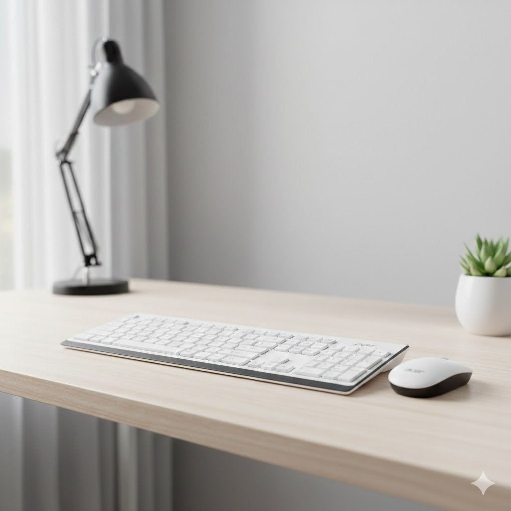 KEYBOARD WIRELESS COMBO ACER -WHITE