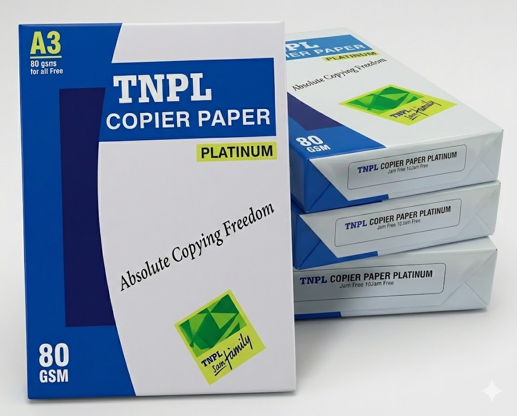 TNPL A3 Paper 80 GSM – White( PACK OF 5)