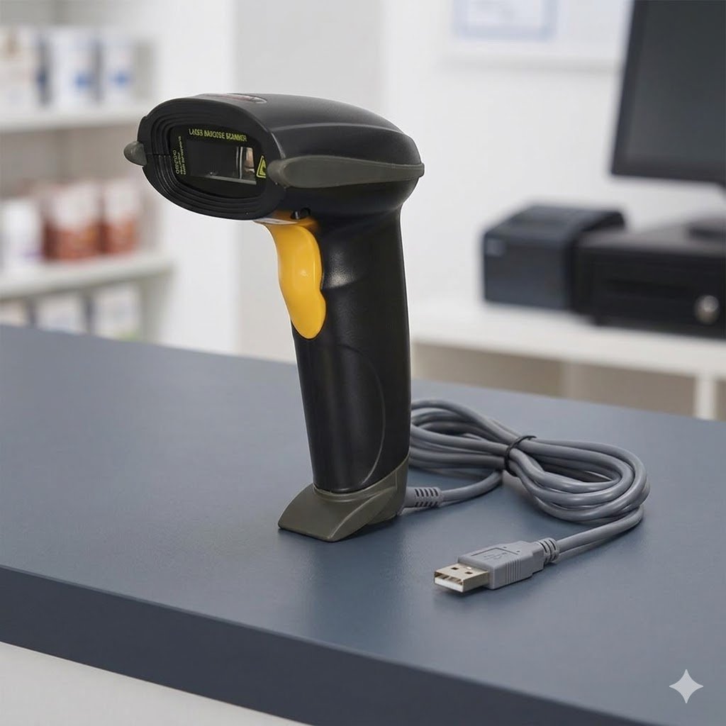 BARCODE SCANNER GOBBLER MJ 2818B (1D WIRED)