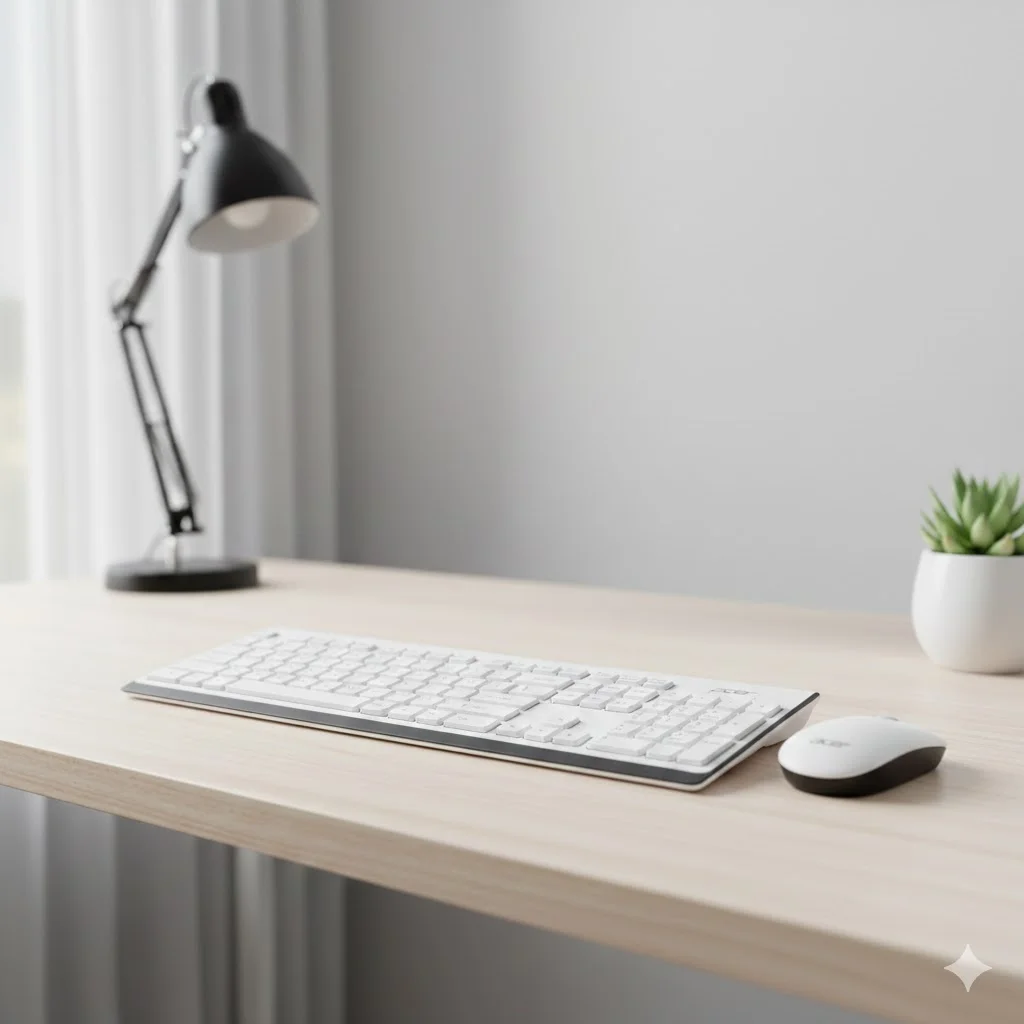 KEYBOARD WIRELESS COMBO ACER -WHITE COLOR